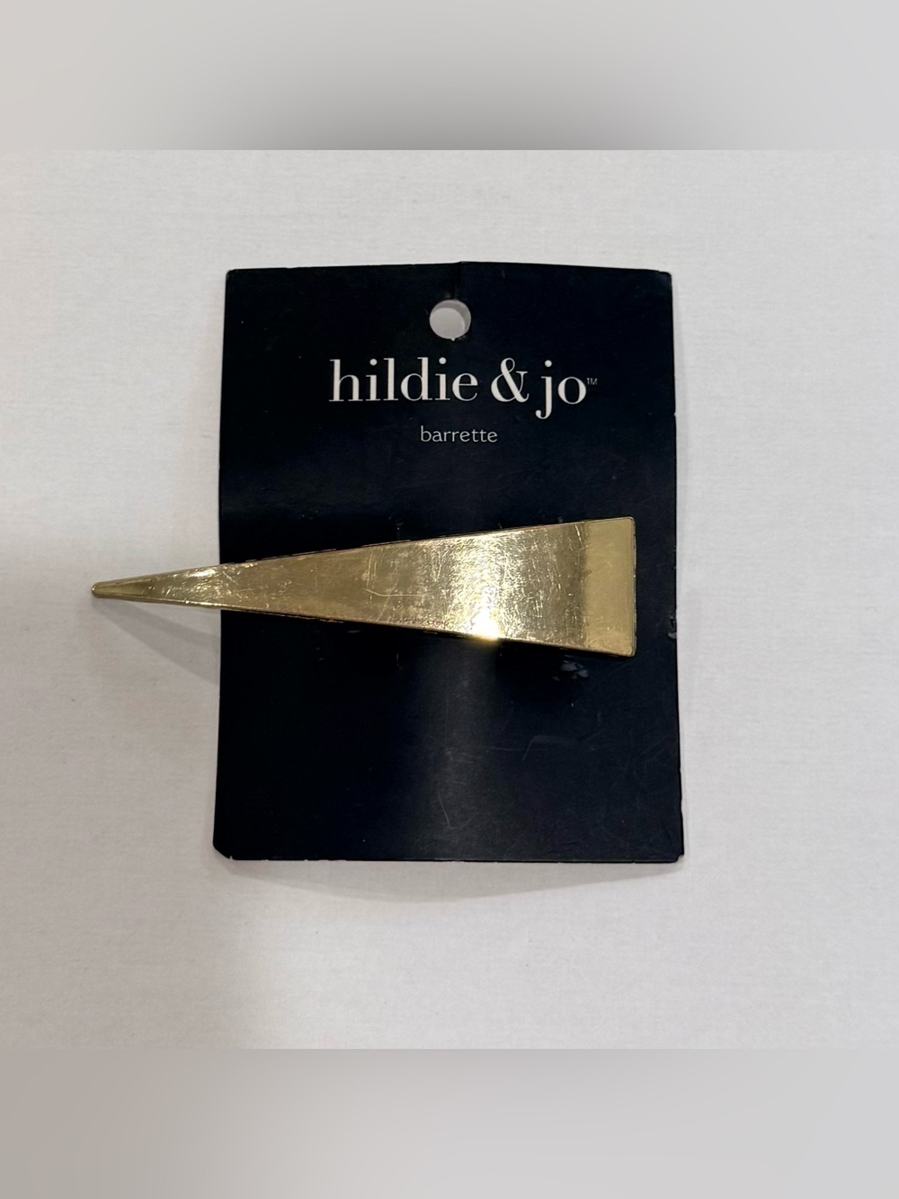 NEW hildie & jo Gold Triangle Barrette Hair Clip